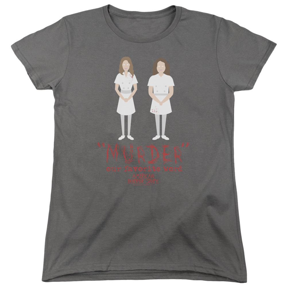 American Horror Story™ - Womens Shirt - Short Sleeve Women's T-Shirt - Loose Fit - Murder - Officially Licensed - AHS Harmons