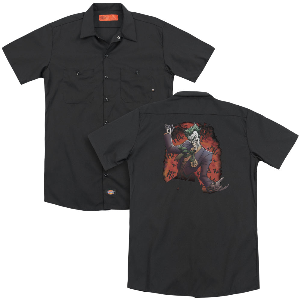Batman - Joker's Ave - Adult Short Sleeve Work Shirt - Dickies Brand