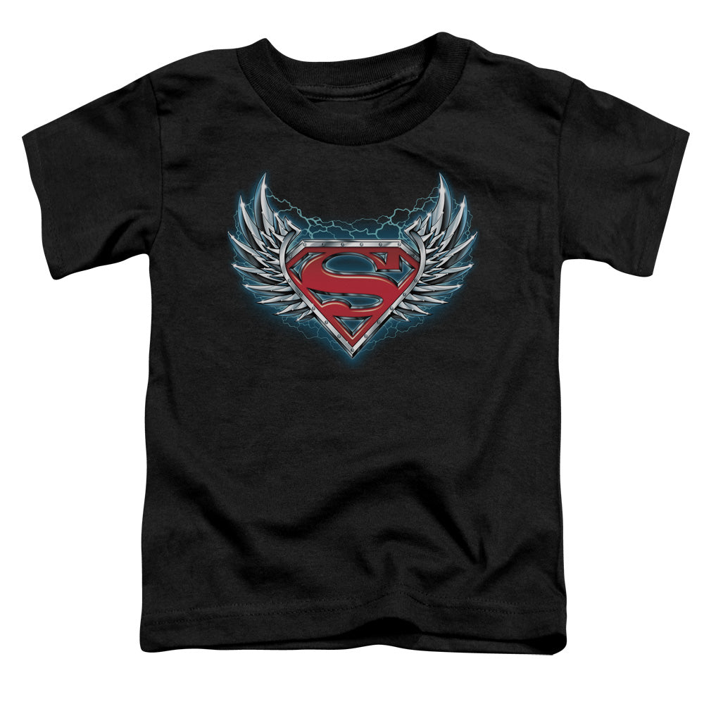 Superman™ - Toddler Kids T-Shirt (Ages 2-4) - Short Sleeve Toddler Tee - Steel Wings Logo - Officially Licensed - 2T 3T 4T
