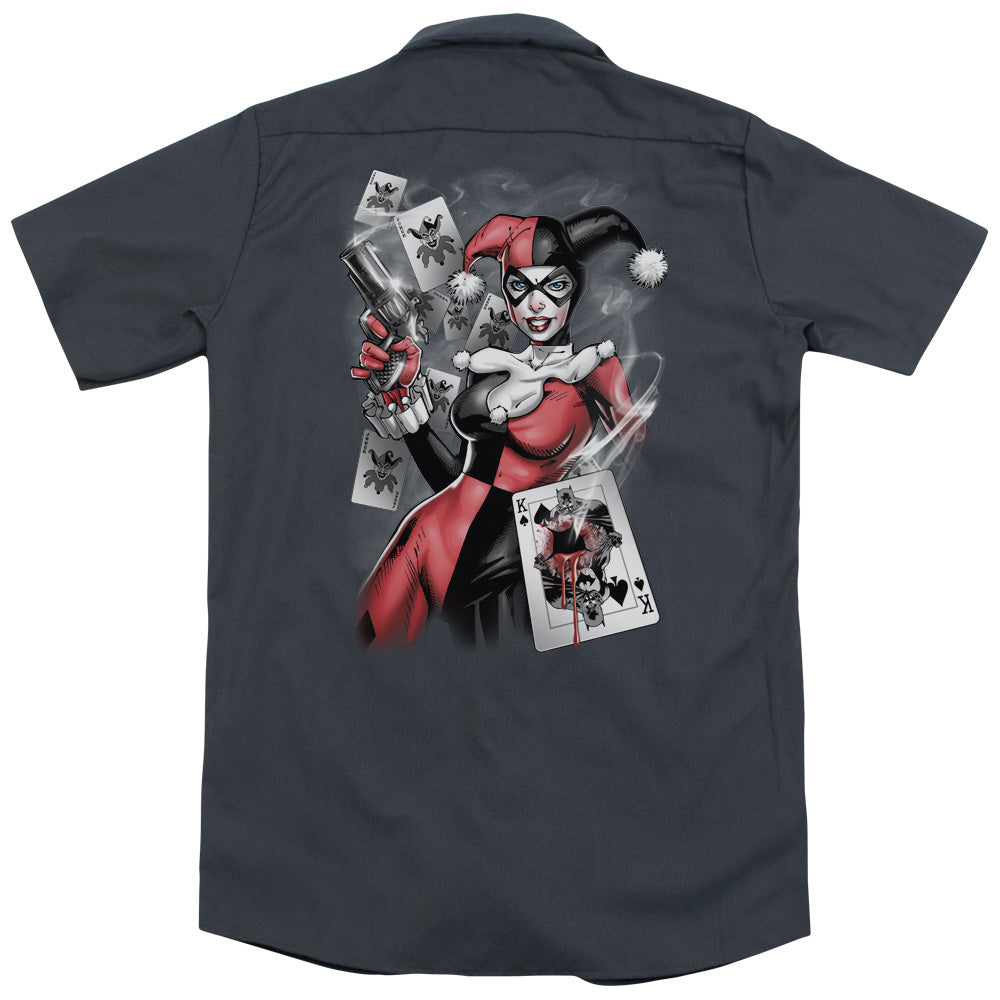 Batman - Smoking Gun(Back Print) Adult Work Shirt - Forces Of Mankind