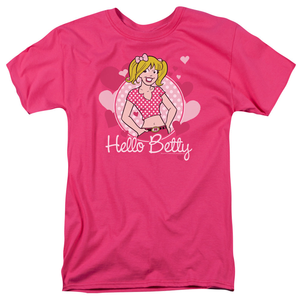 Archie Comics™ Betty Shirt - Officially Licensed - Adult Unisex Short Sleeve T-Shirt - Hello Betty