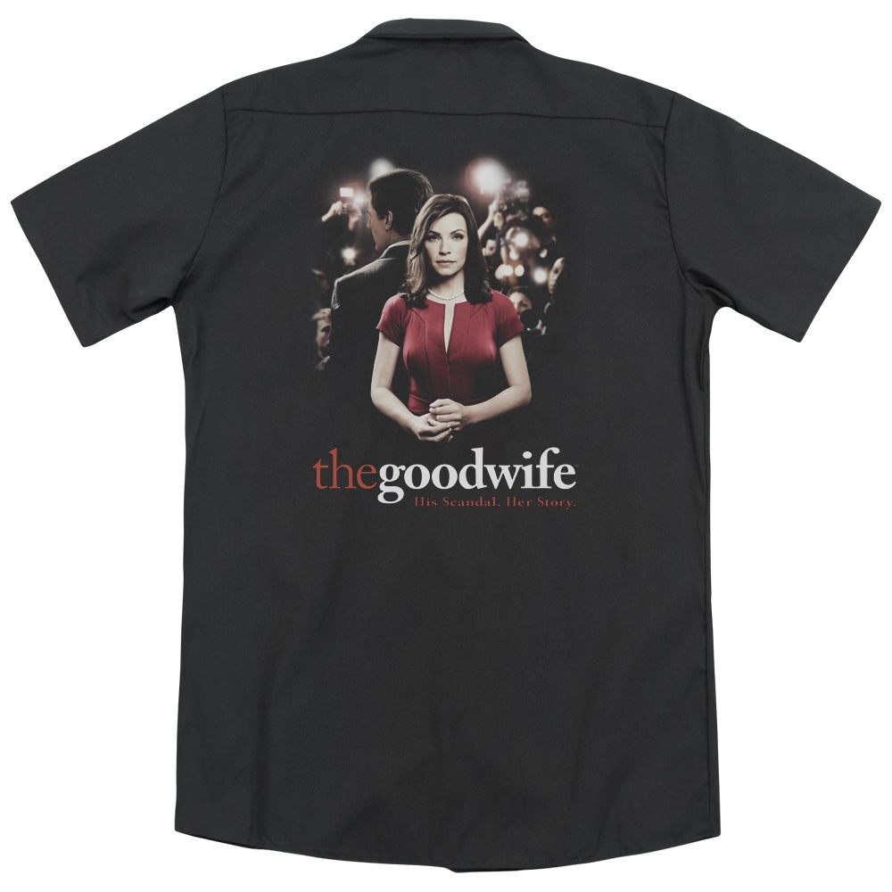 The Good Wife - Bad Press(Back Print) Adult Work Shirt - Forces Of Mankind