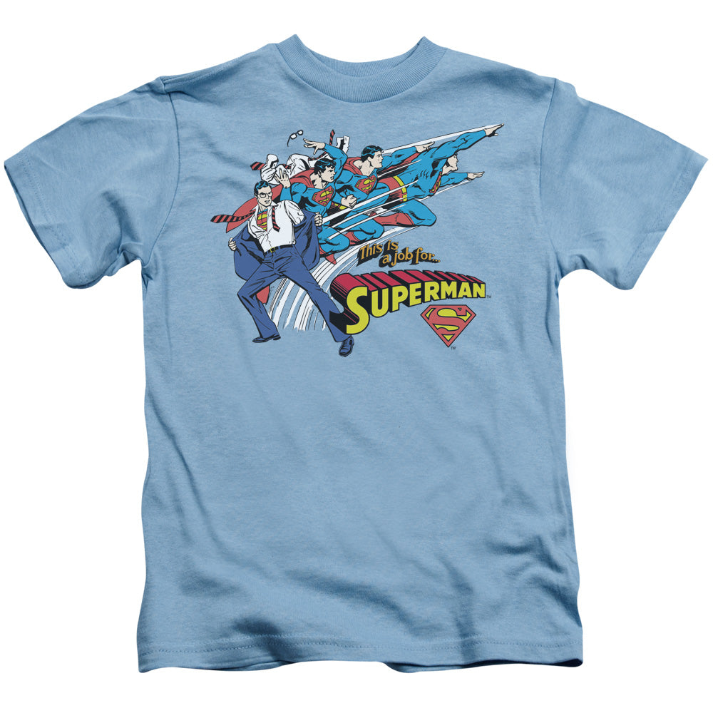 Superman™ - Kids T-Shirt (Ages 4-7) - Quick Change - Officially Licensed - Short Sleeve Juvenile Kids T Shirt - Size 4 5 6 7