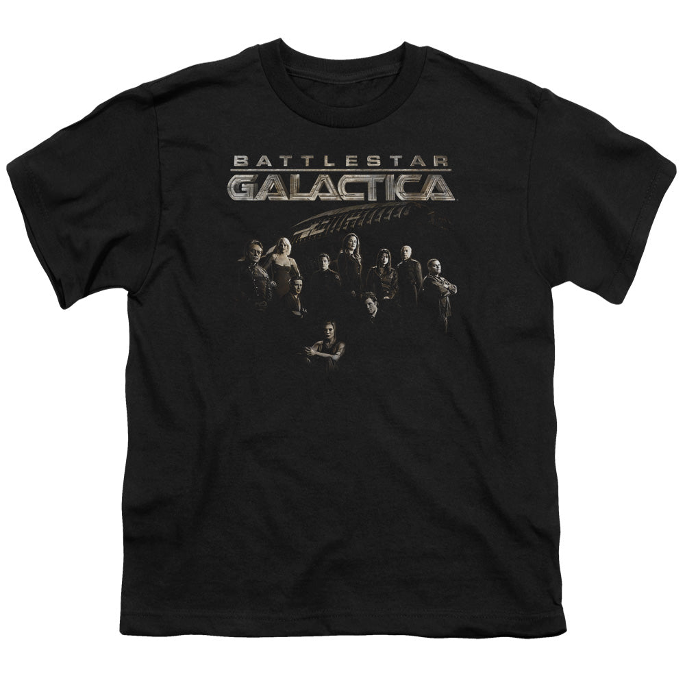Battlestar Galactica - Youth Kids T-Shirt (Ages 7+) - Short Sleeve Youth T Shirt - Battle Cast - Officially Licensed - S M L XL