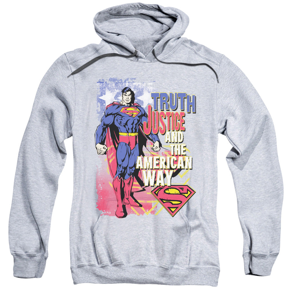 Superman - Truth Justice - Unisex Adult Pull Over Hoodie
