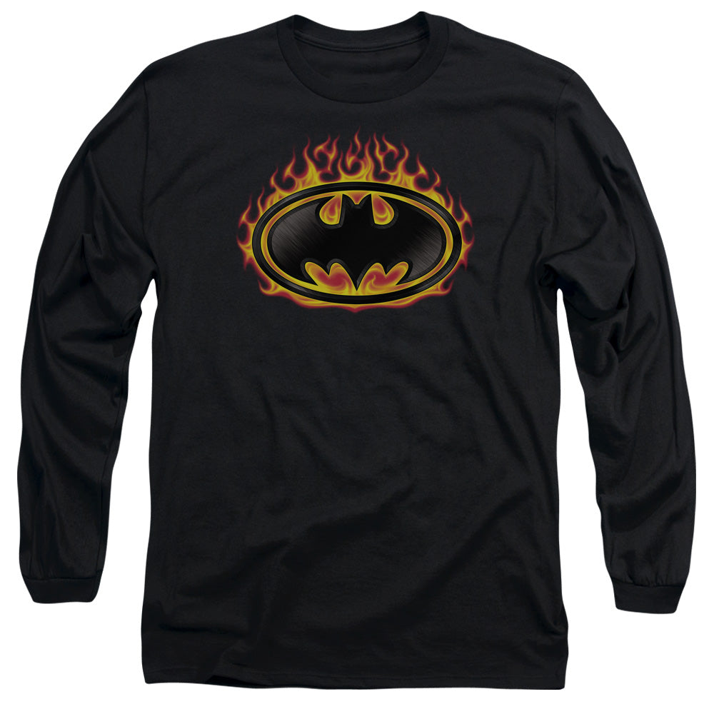 Batman - Bat Flames Shield Long Sleeve Adult 18/1 - Forces Of Mankind