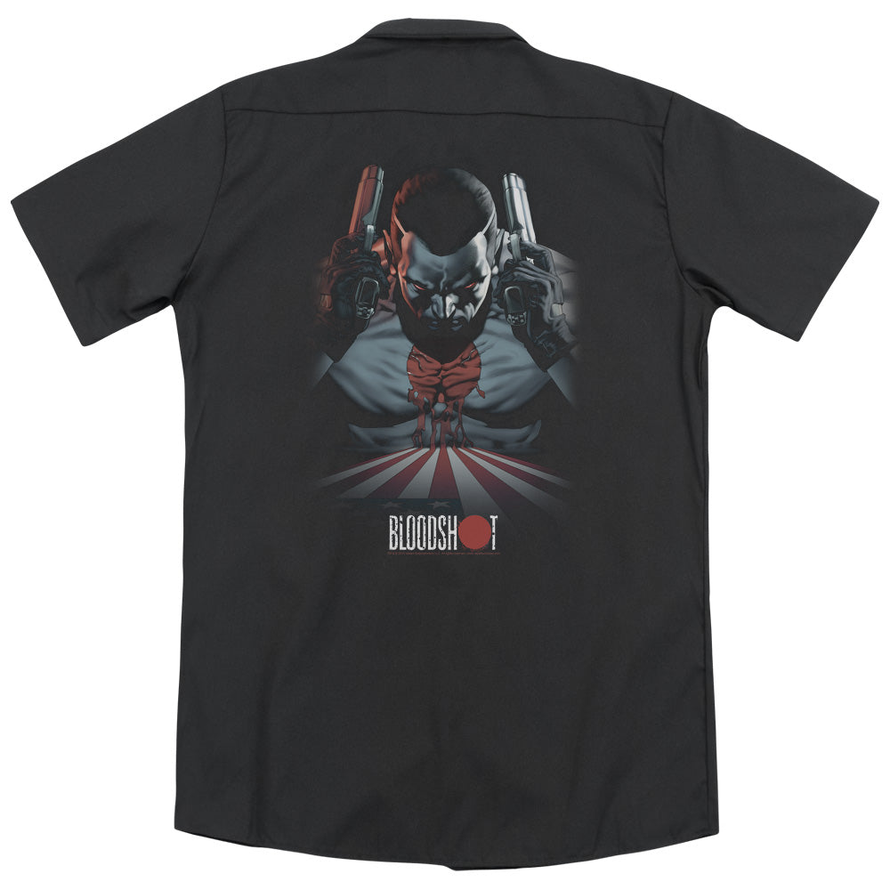 Bloodshot - Blood Lines - Adult Short Sleeve Work Shirt - Dickies Brand