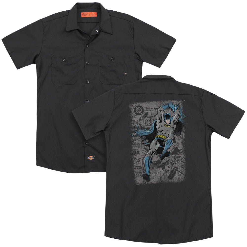Batman - Detective #487 Distress (Back Print) Adult Work Shirt - Forces Of Mankind