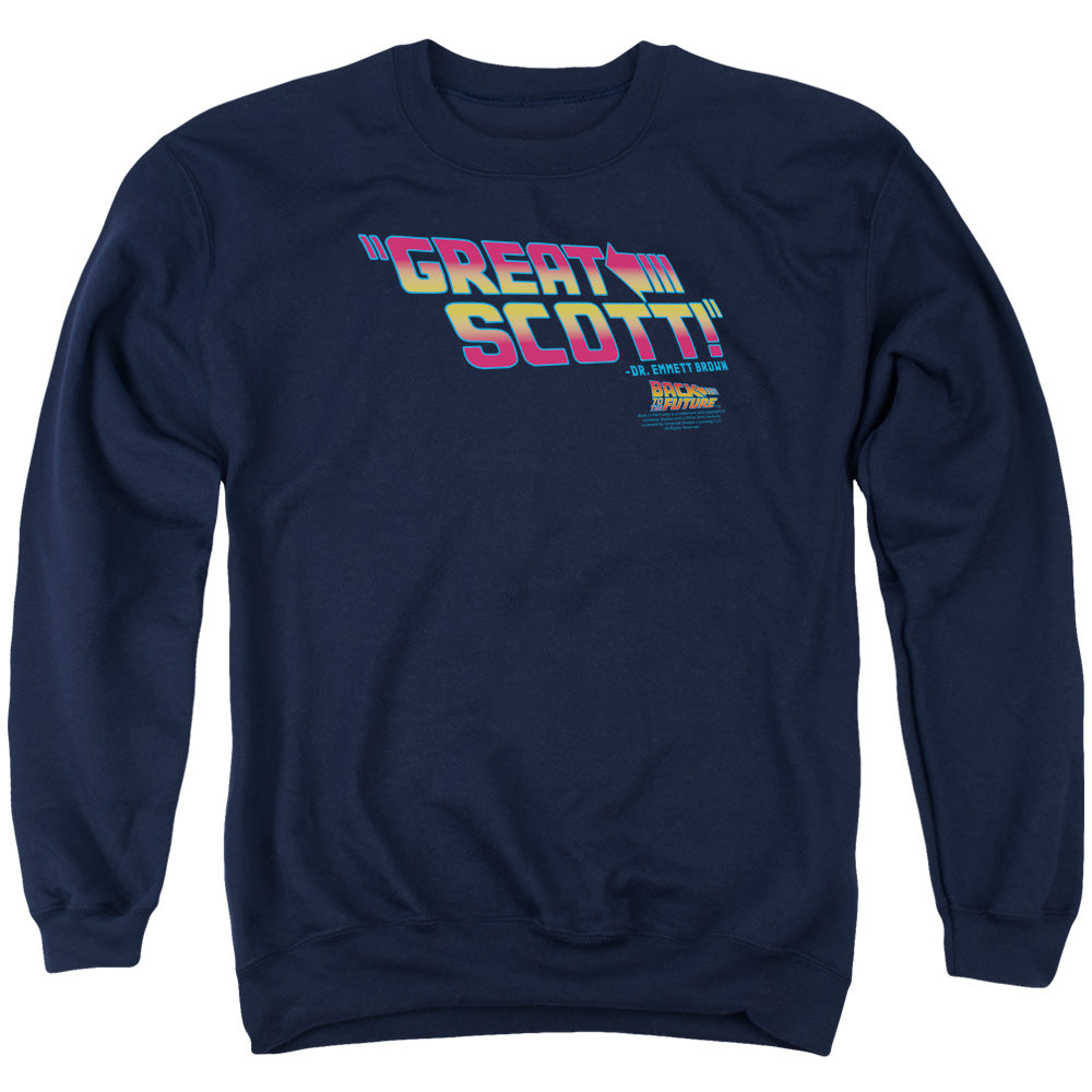 Back To The Future - Great Scott Adult Crewneck Sweatshirt - Forces Of Mankind