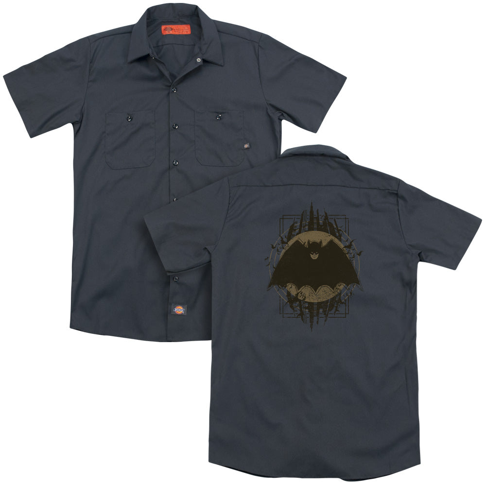 Batman - Batman Crest (Back Print) Adult Work Shirt - Forces Of Mankind