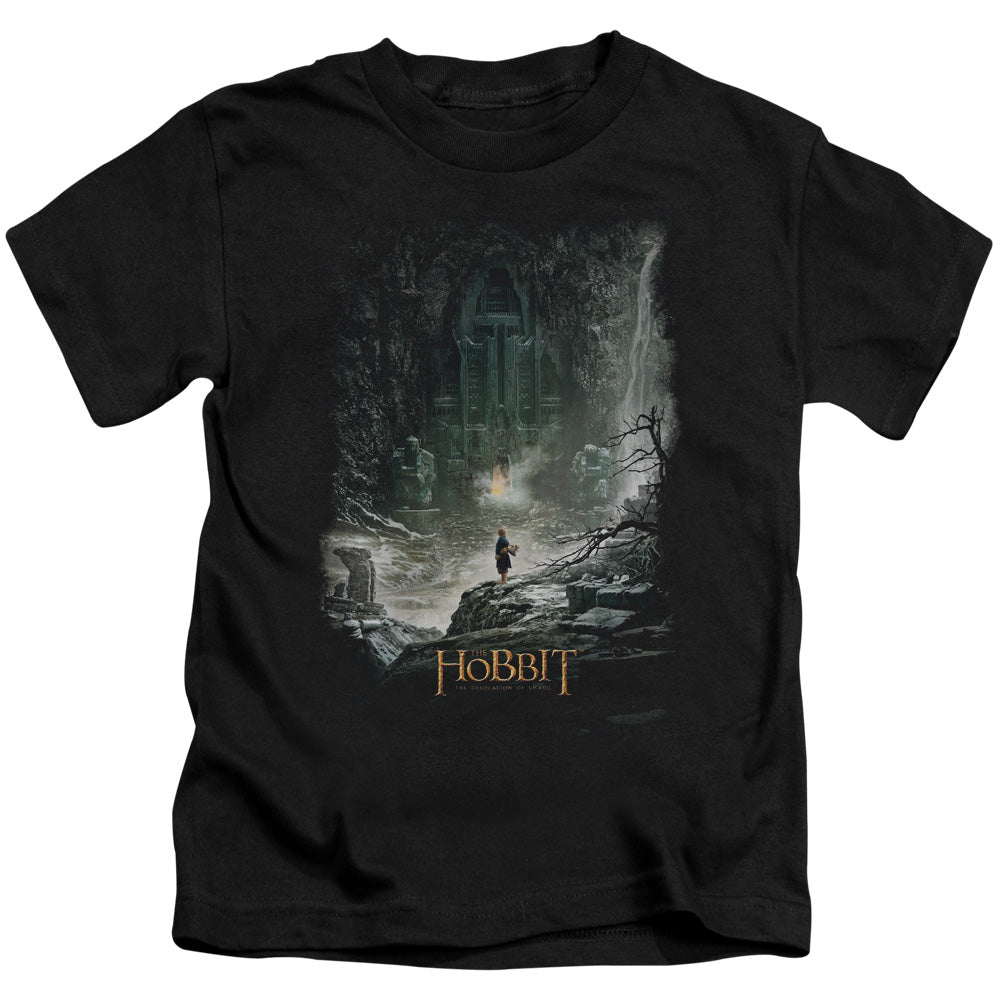 The Hobbit™ - Juvenile Kids T-Shirt (Ages 4-7) - Short Sleeve Juvenile T Shirt - At Smaug's Door - Officially Licensed - Size 4 5 6 7