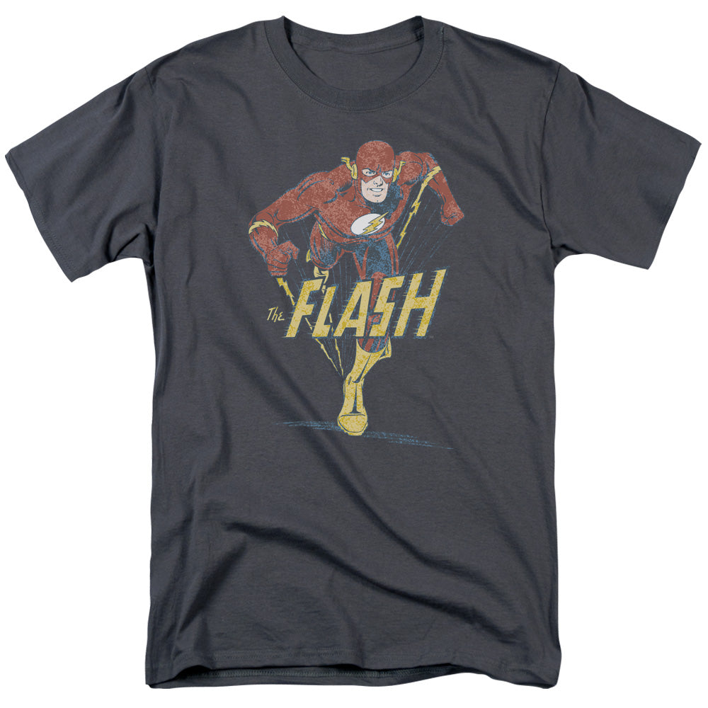 The Flash™ Retro Shirt - DC Comics Vintage - Officially Licensed - Adult Unisex Short Sleeve T-Shirt - Desaturated Faded Flash