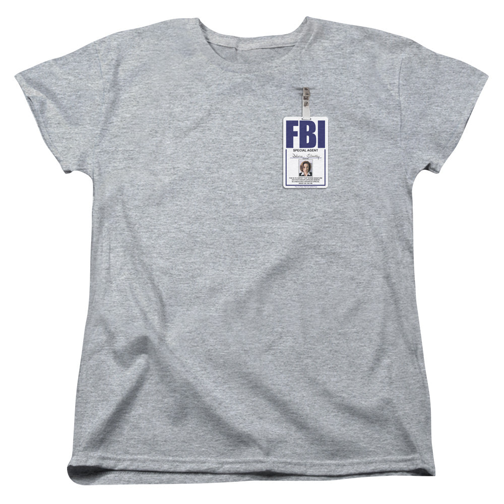 The X-Files - Women's Tee - Women's Short Sleeve T-Shirt Tee - Scully Badge - Officially Licensed