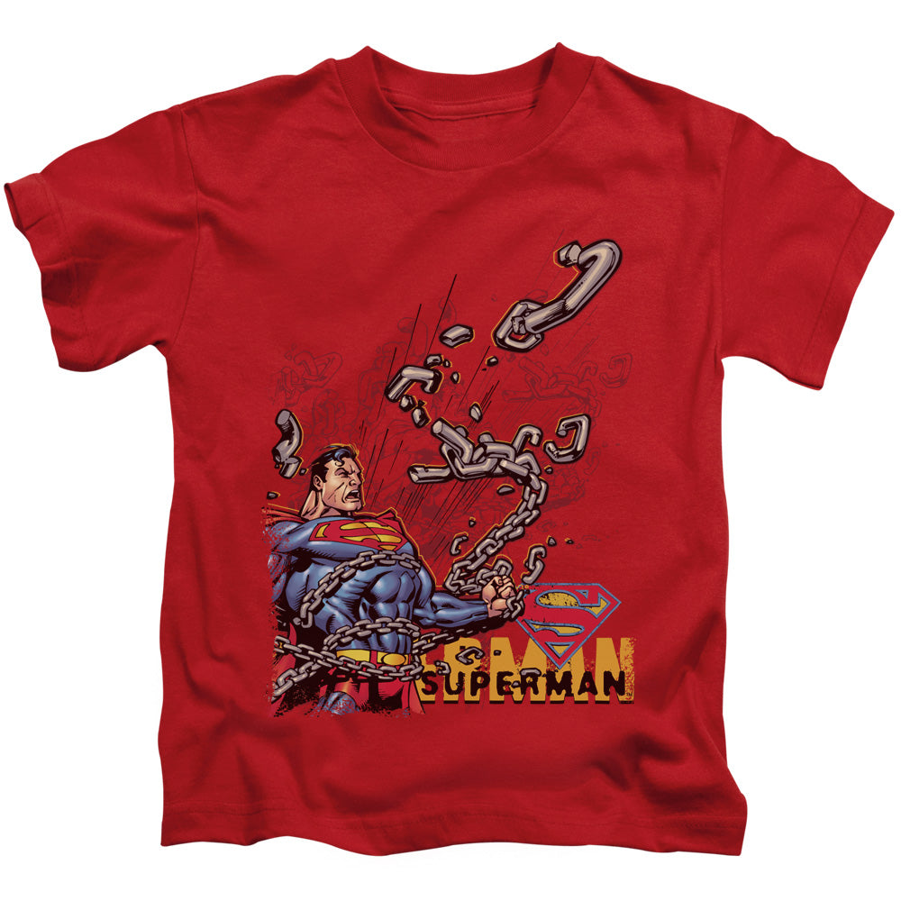 Superman™ - Juvenile Kids T-Shirt (Ages 4-7) - Juvenile T Shirt - Breaking Chains - Officially Licensed - Size 4 5 6 7