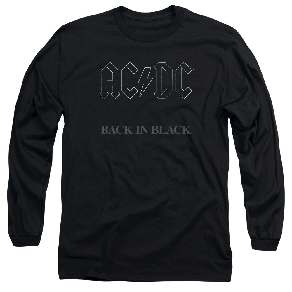 Acdc - Back In Black Long Sleeve Adult 18/1 - Forces Of Mankind