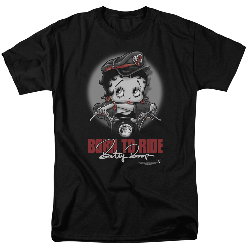 Betty Boop™ Shirt - Officially Licensed - Born To Ride - Adult Unisex Short Sleeve T-Shirt