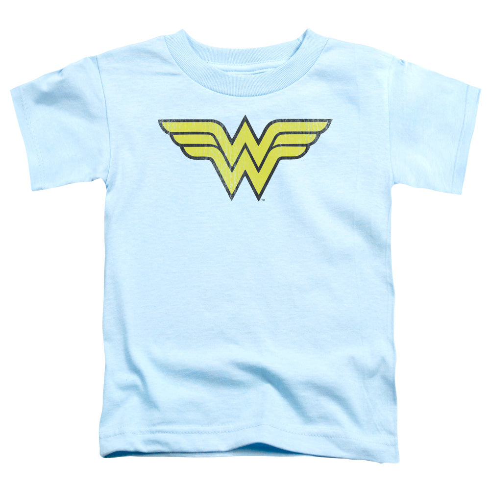 Wonder Woman™ - Toddler Kids T-Shirt (Ages 2-4) - Short Sleeve Toddler Tee - Logo Distressed - Vintage - Officially Licensed - 2T 3T 4T