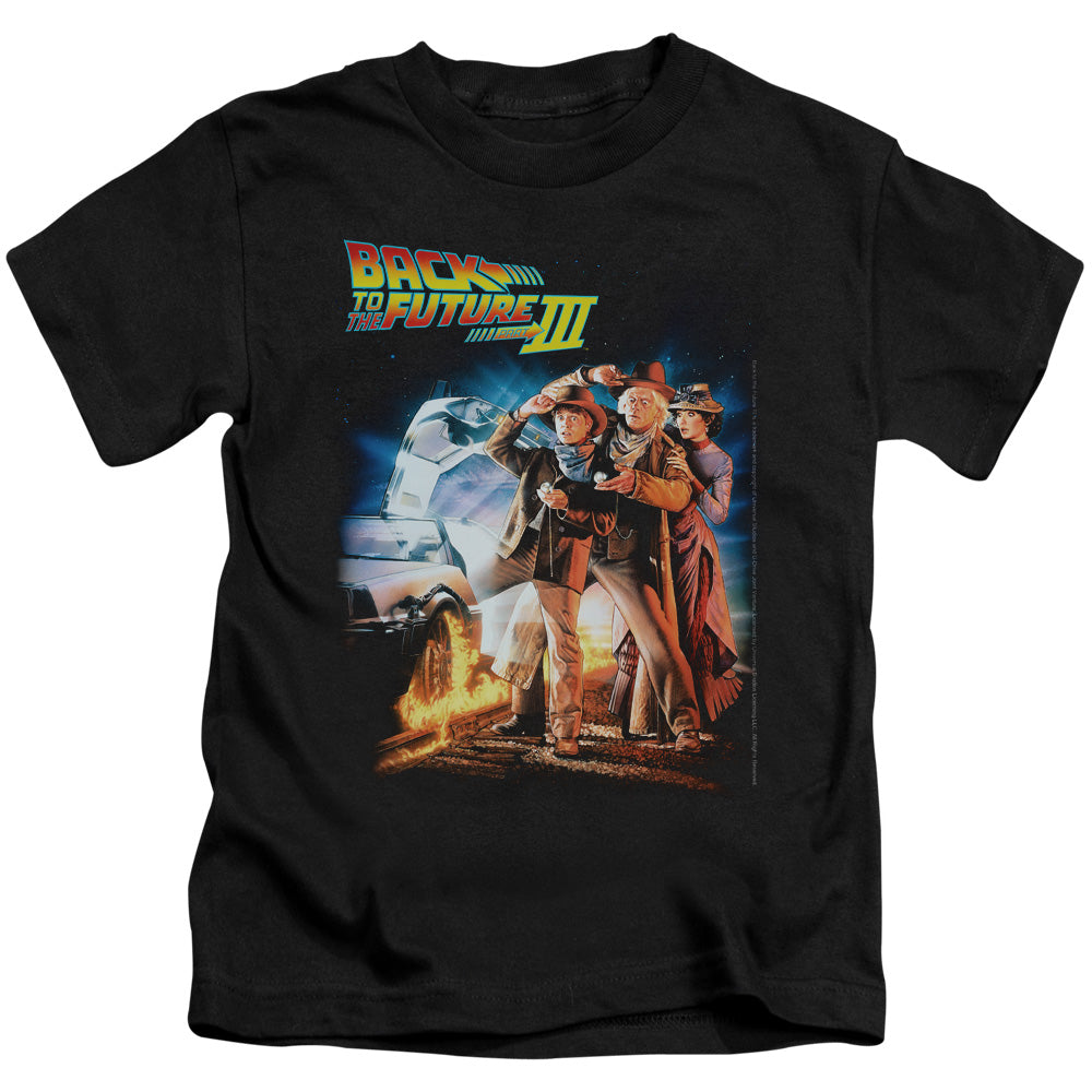 Back To The Future 3™ Kids Shirt (Ages 4-7) - Officially Licensed - Poster - Short Sleeve Juvenile Kids T-Shirt - Size 4 5 6 7