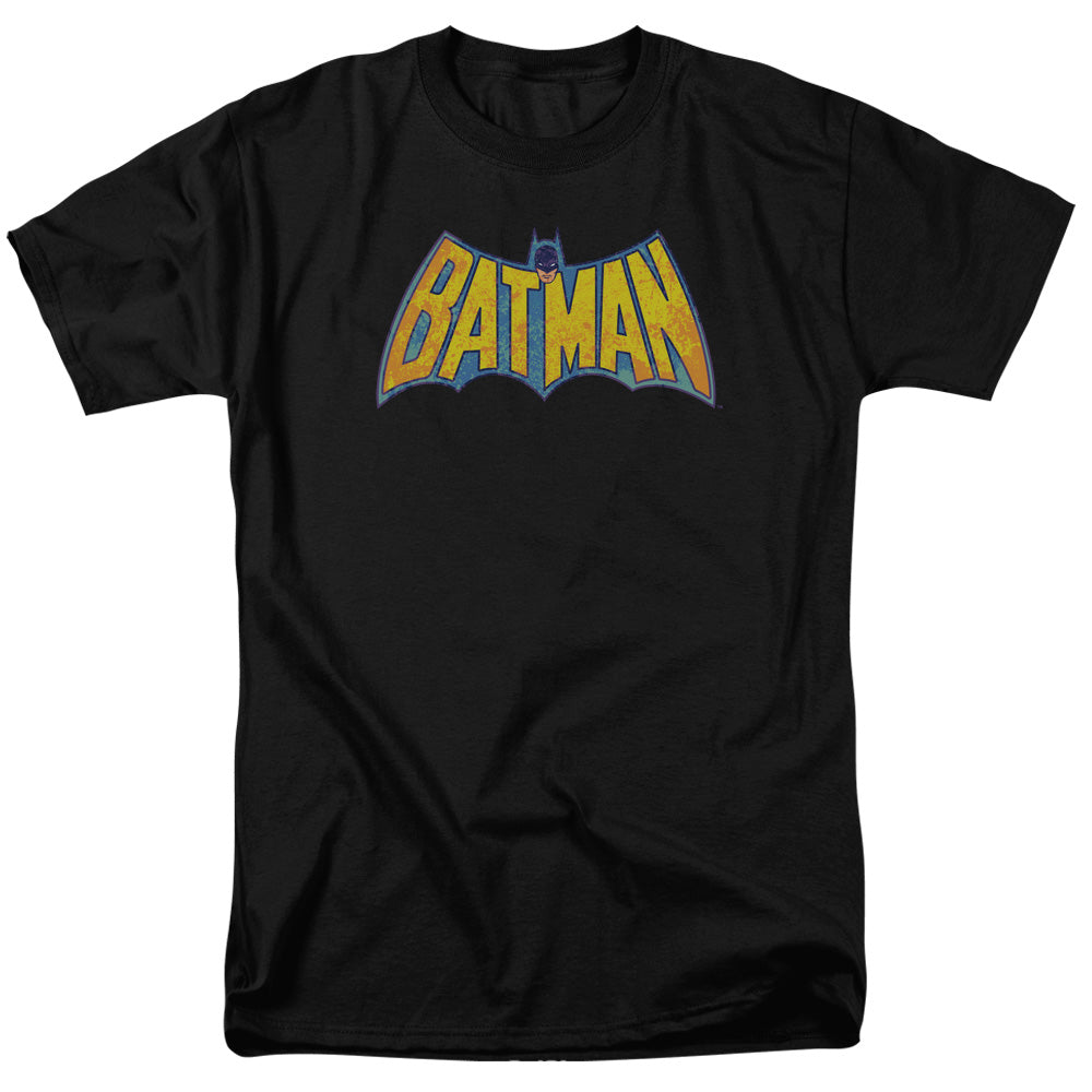 Batman™ Retro Shirt - DC Comics Vintage - Officially Licensed - Adult Unisex Short Sleeve T-Shirt - Batman Neon Distressed
