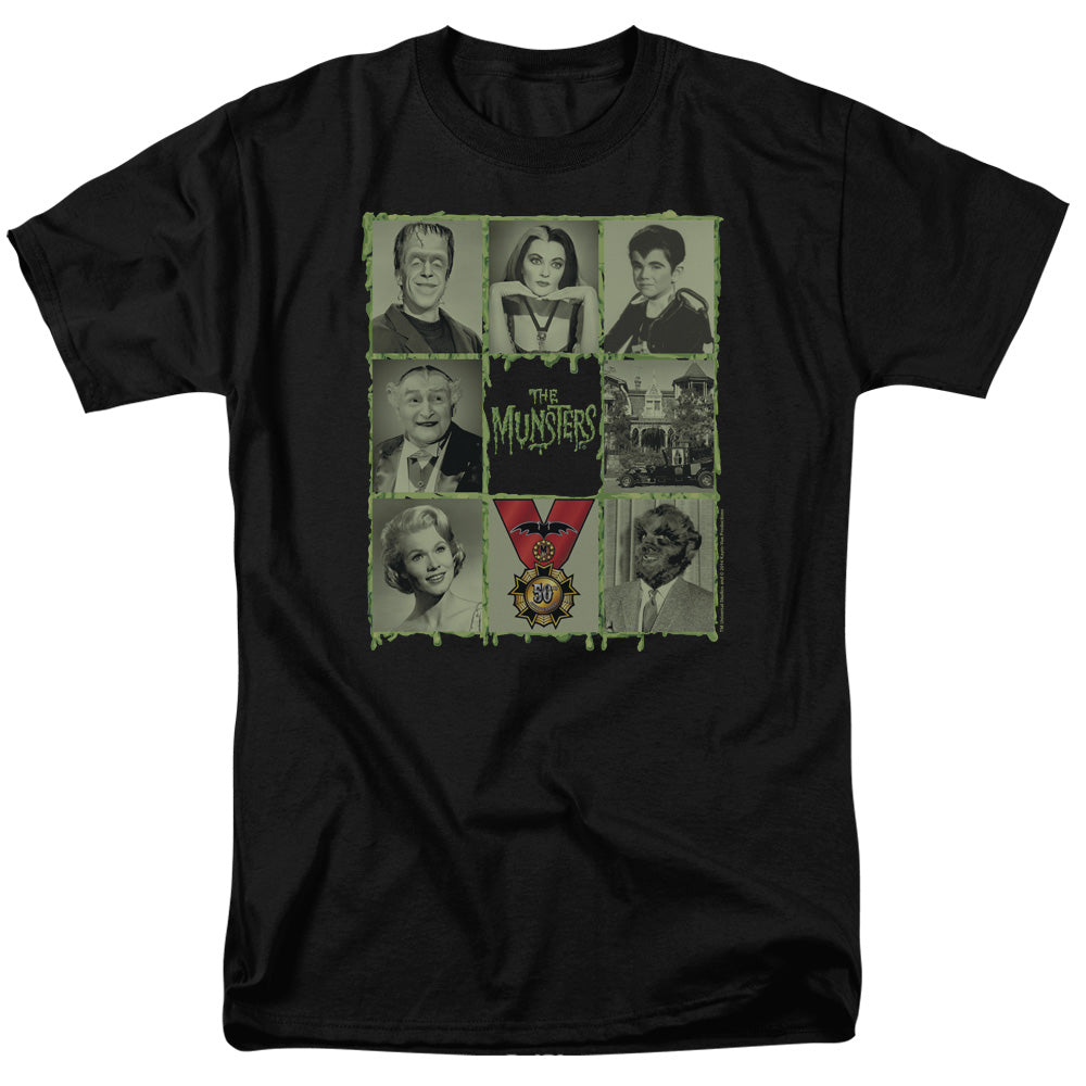 The Munsters™ Shirt - Blocks - Frankenstein Shirt - Adult Unisex Short Sleeve T-Shirt - Officially Licensed