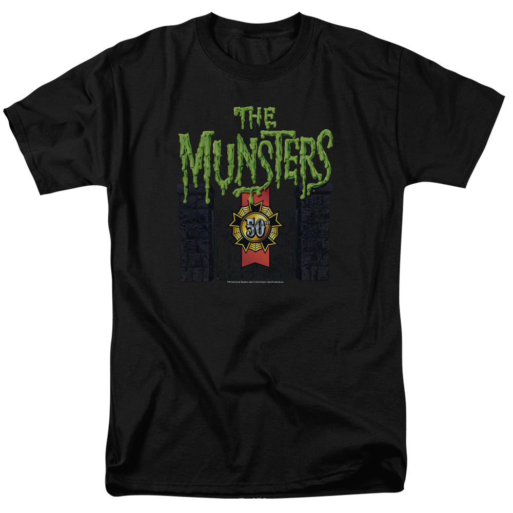 The Munsters™ Shirt - 50 Year Logo - Frankenstein Shirt - Adult Unisex Short Sleeve T-Shirt - Officially Licensed