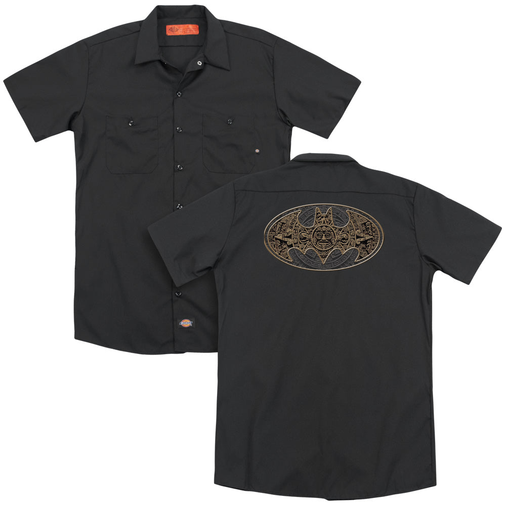 Batman - Aztec Bat Logo (Back Print) Adult Work Shirt - Forces Of Mankind