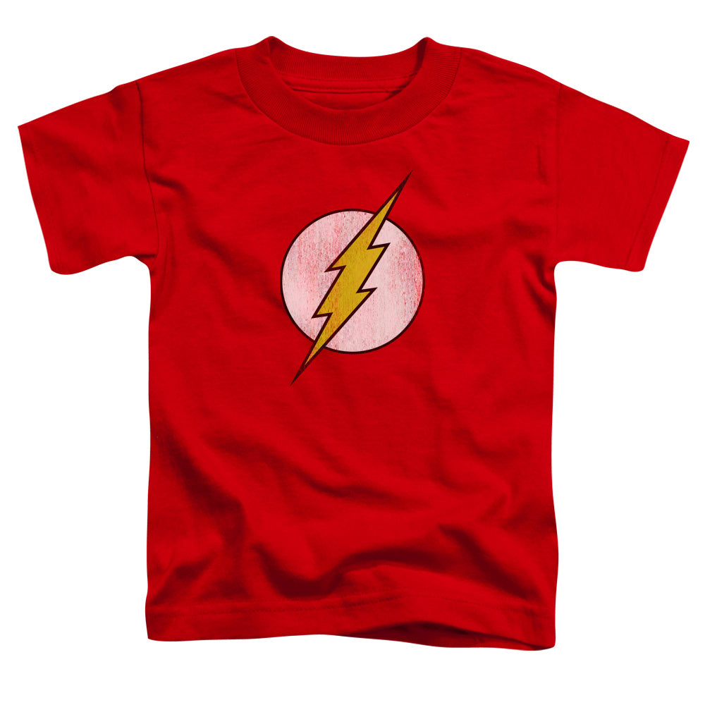 The Flash™ - Toddler Kids T-Shirt (Ages 2-4) - Short Sleeve Toddler Tee - Logo Distressed - DC Comics Vintage - Officially Licensed 2T 3T 4T