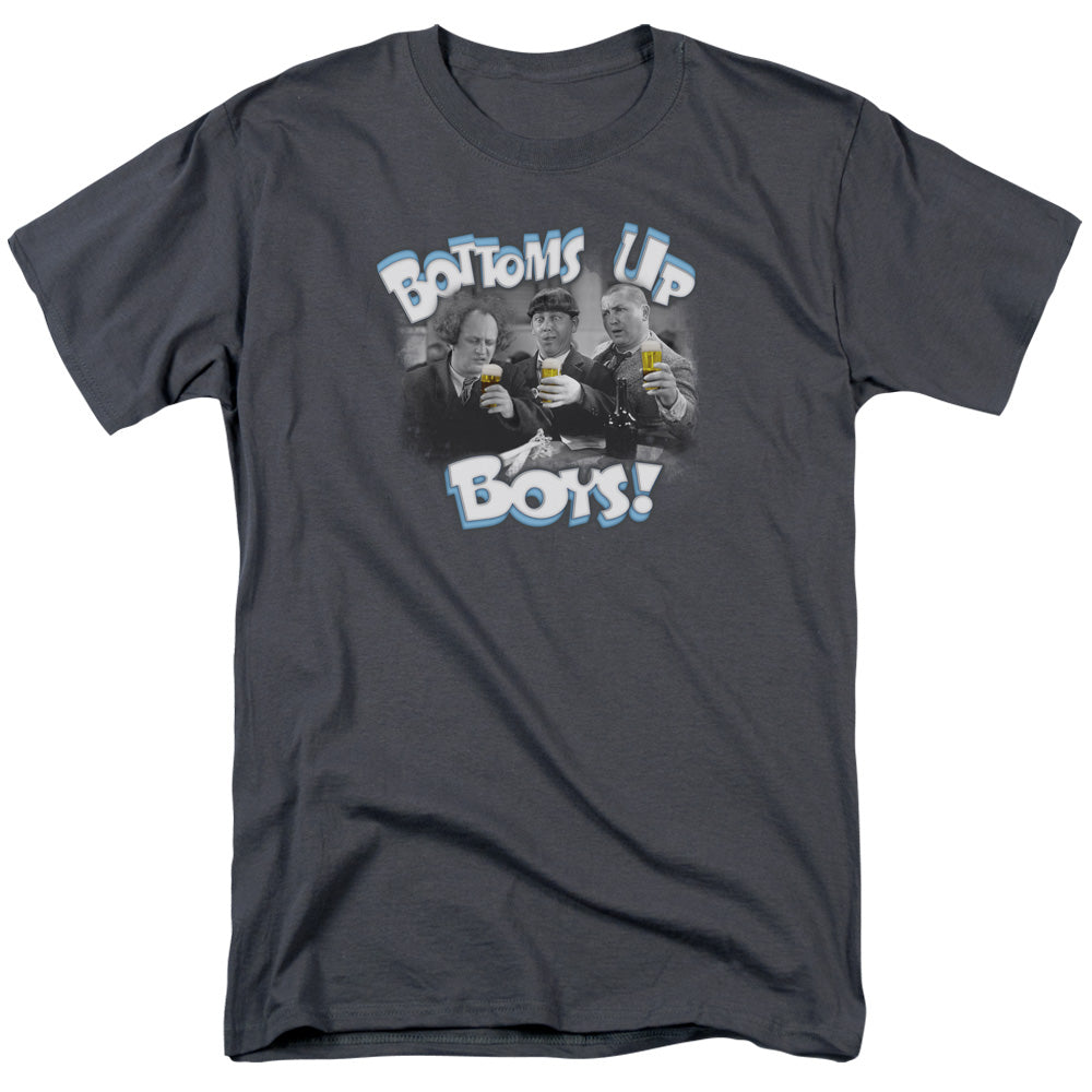 The Three Stooges™ Shirt - Officially Licensed - Bottoms Up - Adult Unisex Short Sleeve T-Shirt