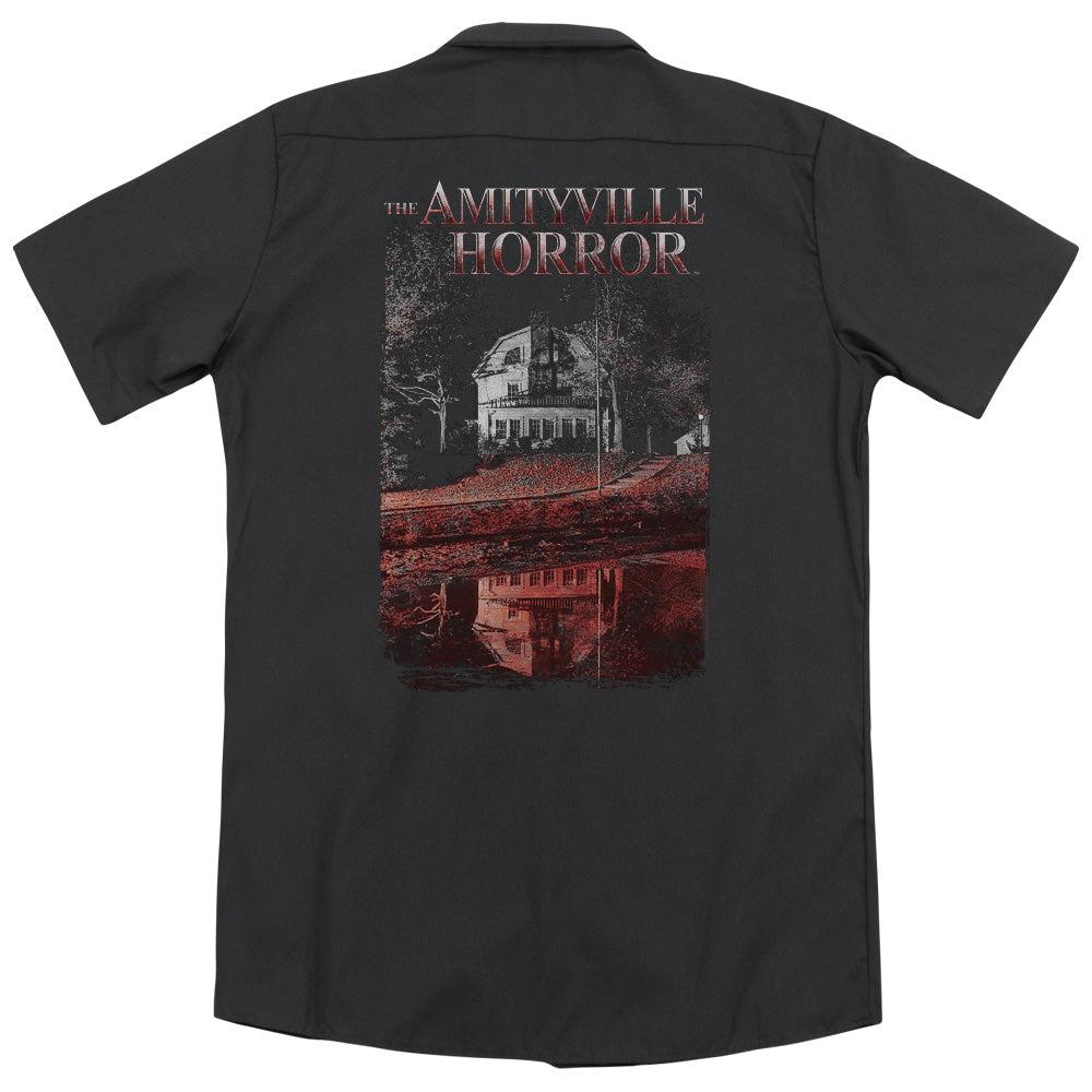 Amityville Horror - Cold Blood(Back Print) Adult Work Shirt - Forces Of Mankind