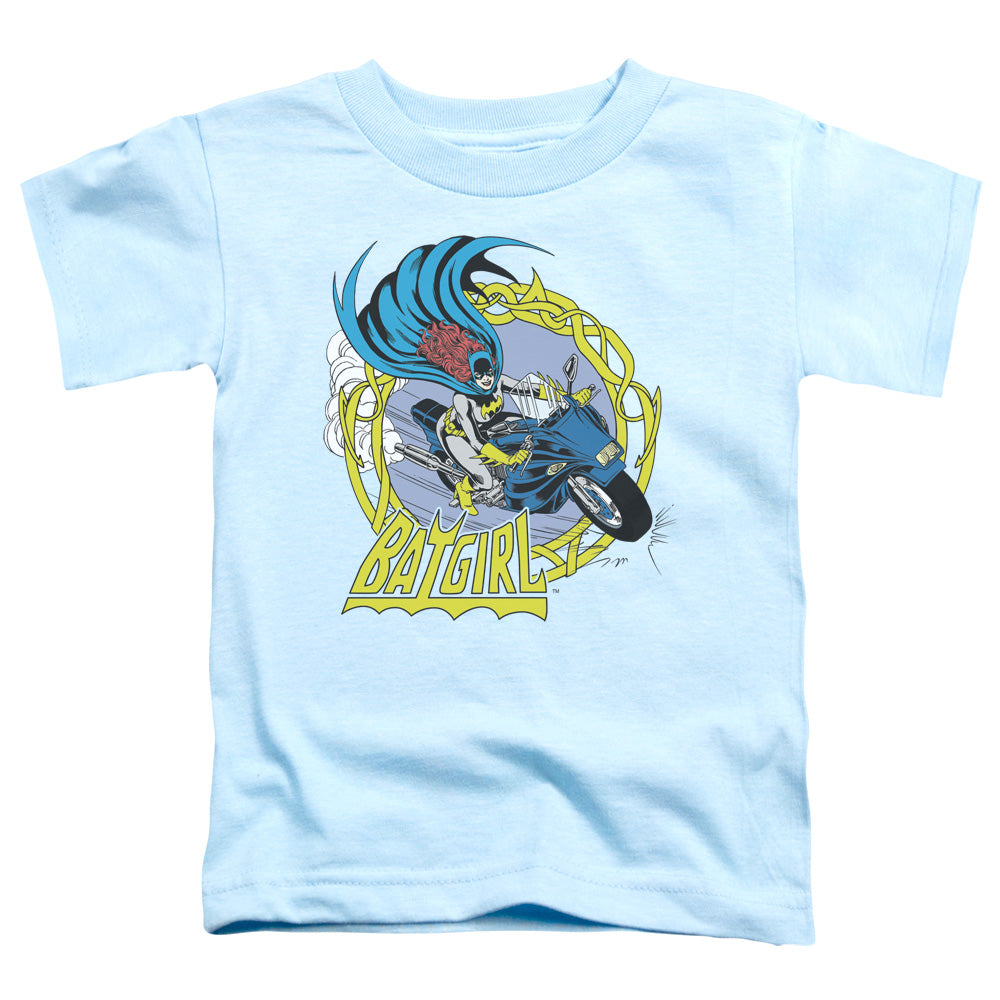 Batgirl™ - Toddler Kids T-Shirt (Ages 2-4) - Short Sleeve Toddler Tee - Motorcycle - Vintage - Officially Licensed - 2T 3T 4T