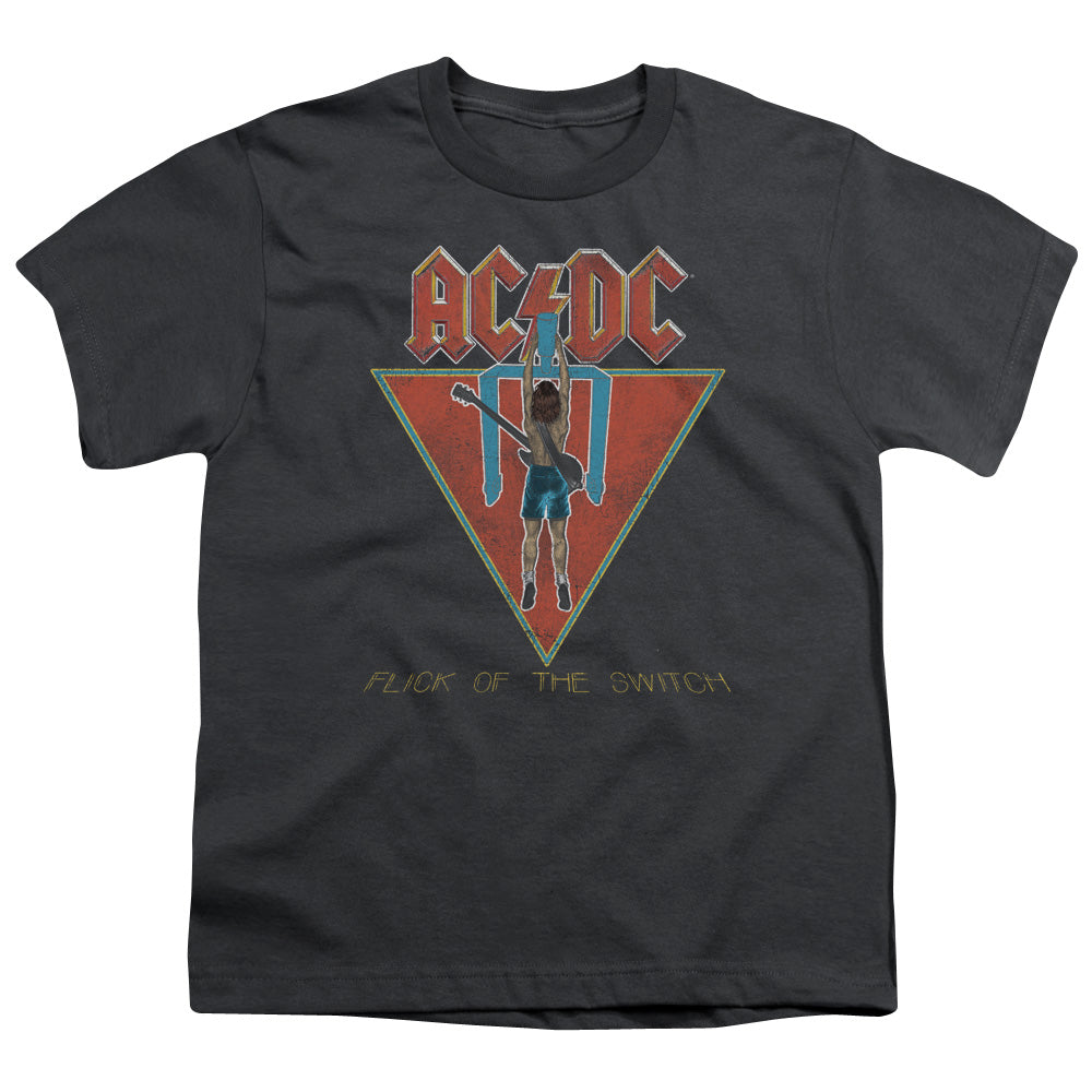 ACDC™ - Youth Kids T-Shirt (Ages 7+) - Short Sleeve Youth T Shirt - Flick Of The Switch - Officially Licensed - S M L XL