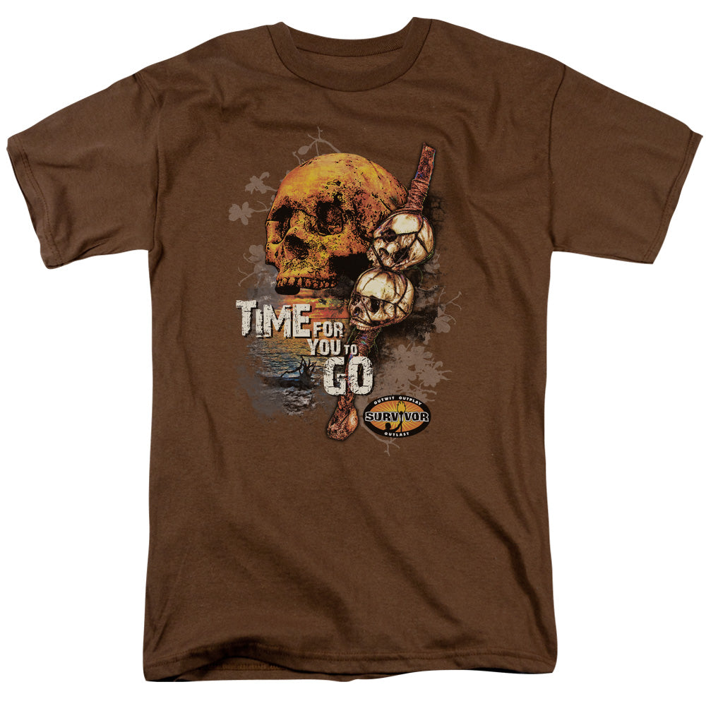 Survivor™ TV Show Shirt - Officially Licensed - Time To Go - Unisex Adult Short Sleeve T-Shirt