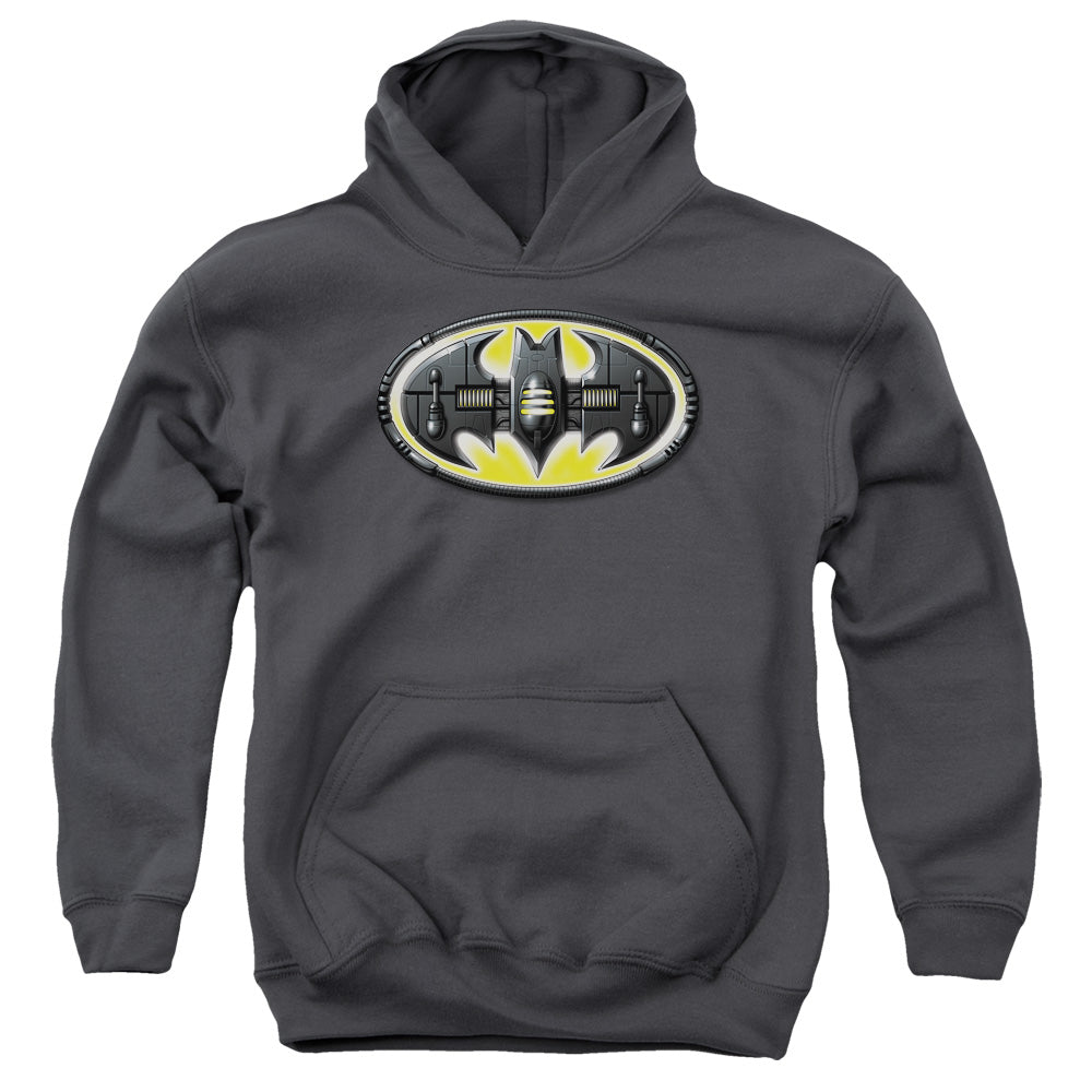Batman - Bat Mech Logo Youth Pull Over Hoodie - Forces Of Mankind
