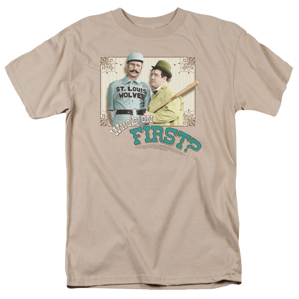 Abbott and Costello™ Shirt - Officially Licensed - Who's On First - Comedy Duo - Adult Unisex Short Sleeve T-Shirt