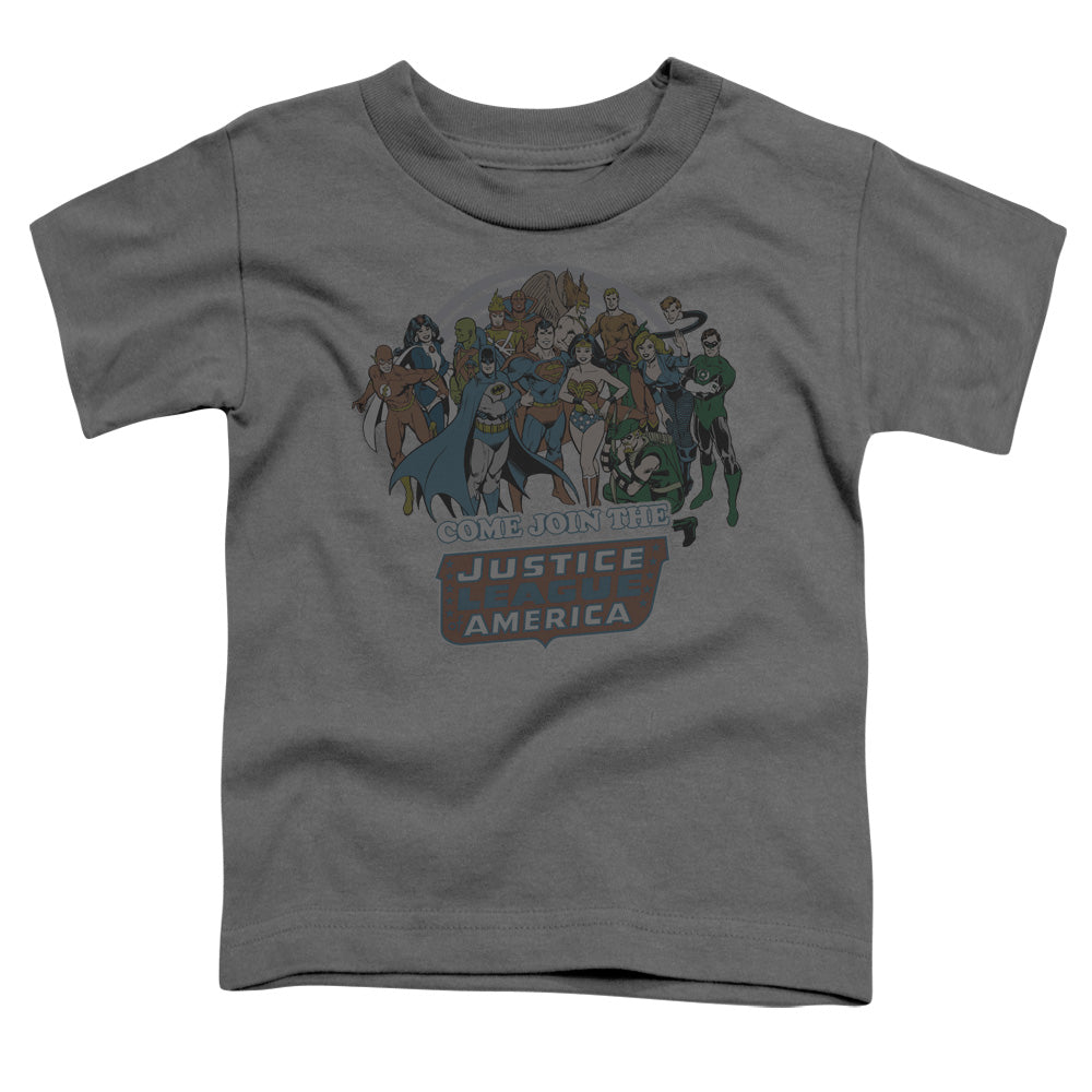 Justice League™ - Toddler Kids T-Shirt (Ages 2-4) - Short Sleeve Toddler Tee - Join The Justice League - Officially Licensed - 2T 3T 4T