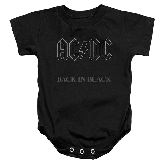 Acdc - Back In Black Baby Onesie, Baby Bodysuit, Infant Snapsuit, Rock And Roll, Highway To Hell - Forces Of Mankind