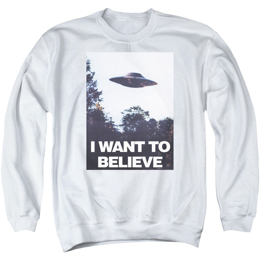 The X-Files - Adult Unisex Sweatshirt - Crewneck Sweater Sweat Shirt - Believe Poster - Officially Licensed