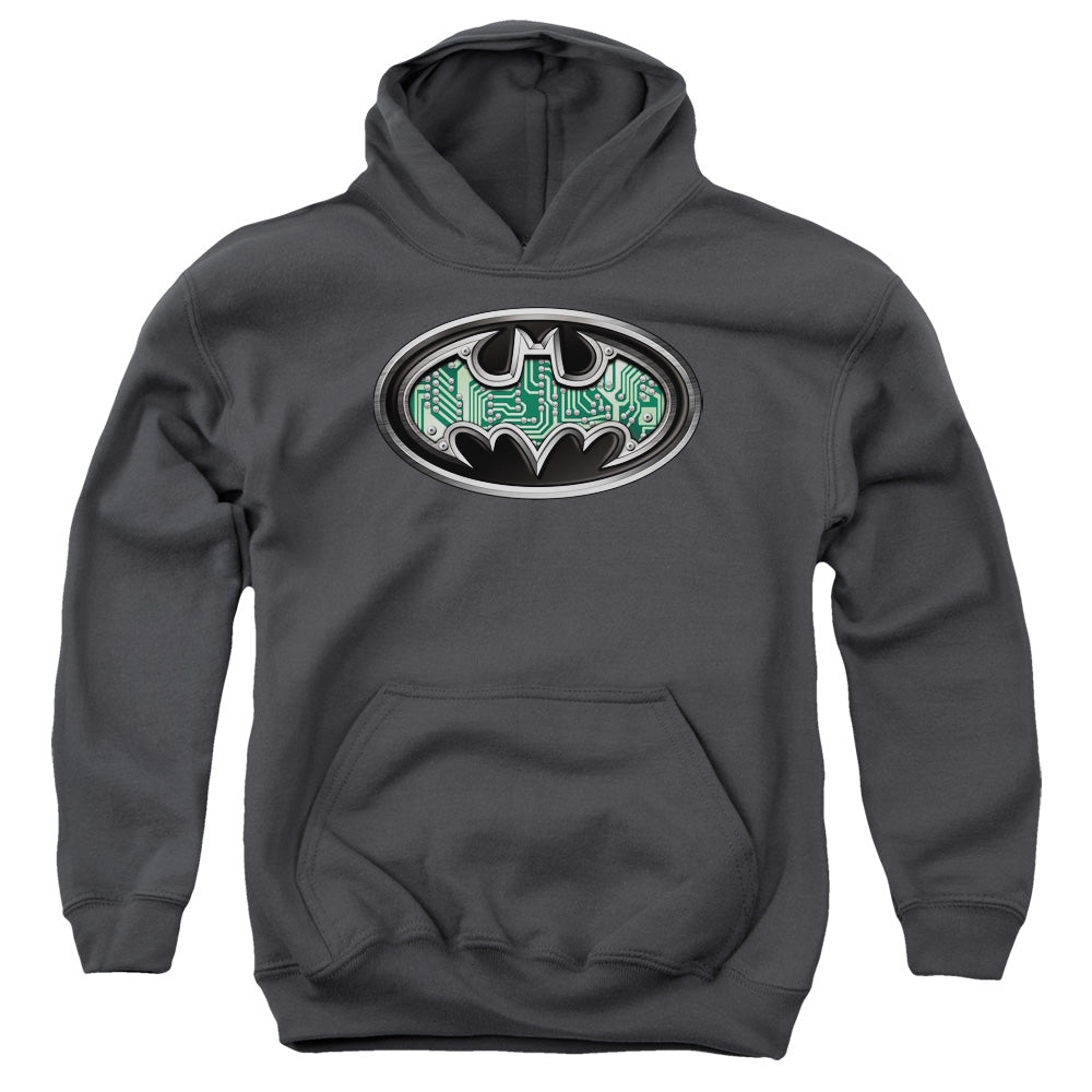 Batman - Circuitry Shield Youth Pull Over Hoodie - Forces Of Mankind