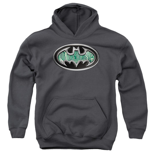 Batman - Circuitry Shield Youth Pull Over Hoodie - Forces Of Mankind