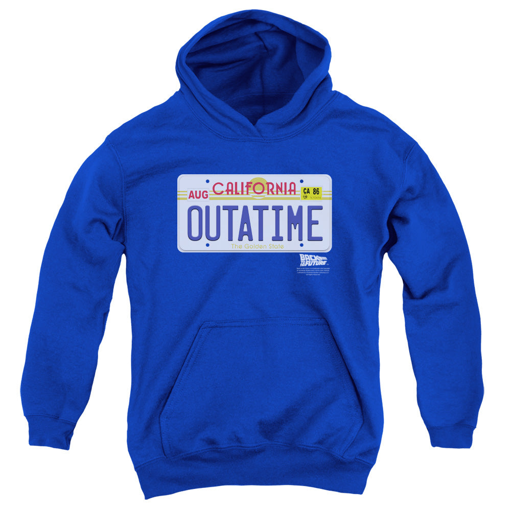 Back To The Future - Outatime Plate Youth Pull Over Hoodie - Forces Of Mankind