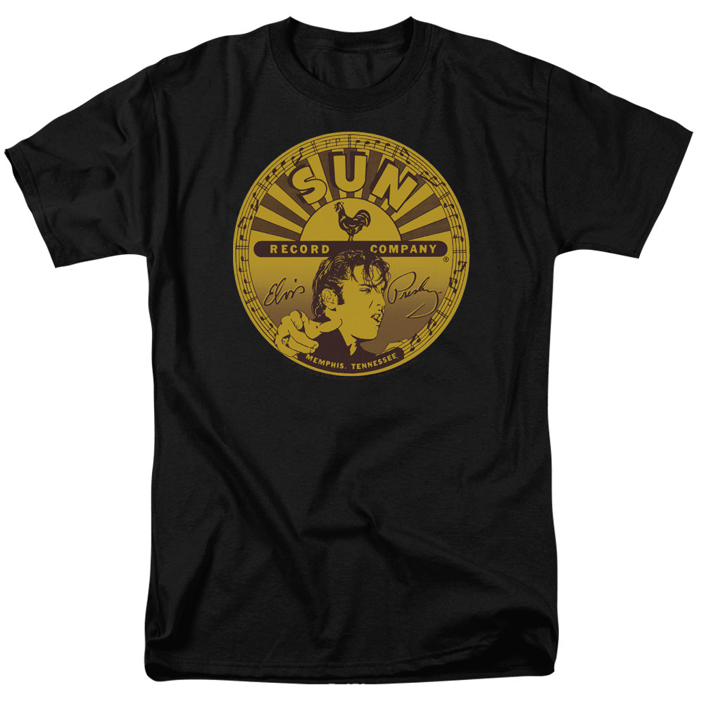 Elvis Presley™ Shirt - Officially Licensed - Adult Unisex Short Sleeve T-Shirt - Vintage Sun Record Company Label Black