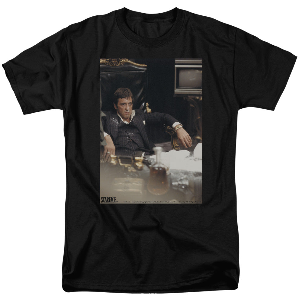 Scarface™ Crime Movie Shirt - Sit Back - Officially Licensed - Adult Unisex Short Sleeve T-Shirt