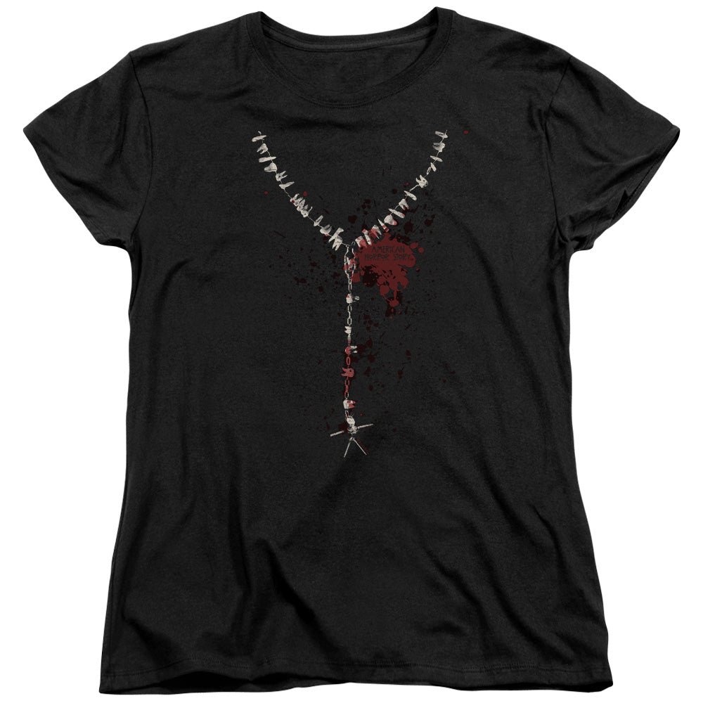 American Horror Story™ - Womens Shirt - Short Sleeve Women's T-Shirt - Loose Fit - Necklace - Officially Licensed - AHS Harmons