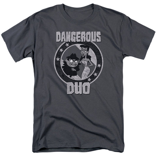 Rocky and Bullwinkle™ Vintage Shirt - Officially Licensed- Adult Unisex Short Sleeve T-Shirt - Dangerous