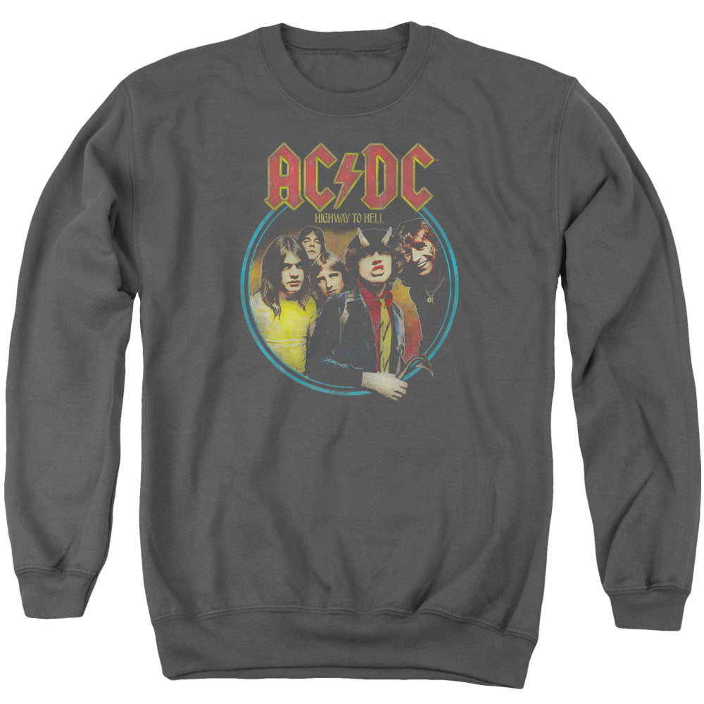 Acdc - Highway To Hell Adult Crewneck Sweatshirt - Forces Of Mankind