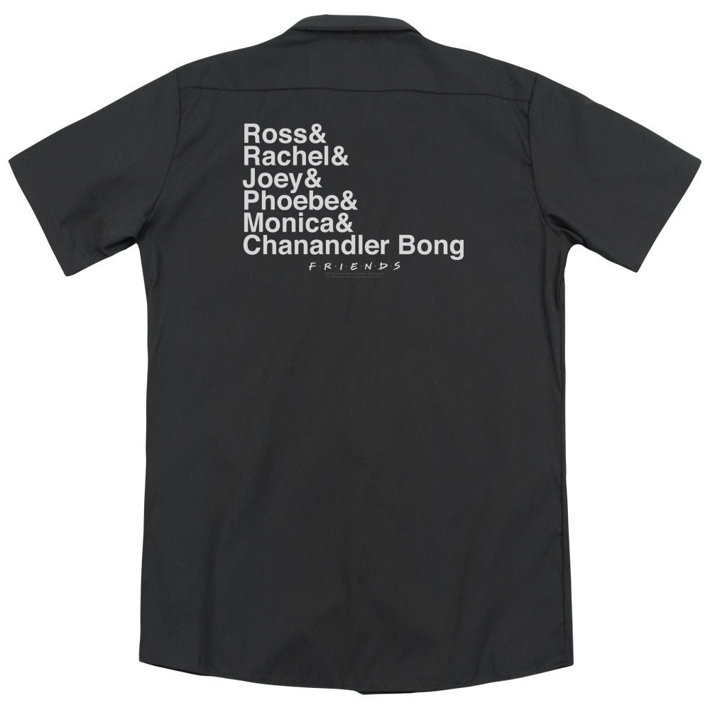Friends™ - Adult Unisex Work Shirt - Chanandler Bong (Back Print) - Officially Licensed