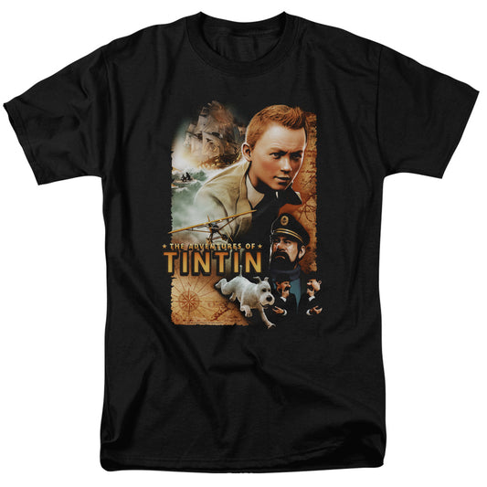 Tintin™ Shirt - Officially Licensed - Adventure Poster - Unisex Adult Short Sleeve T-Shirt