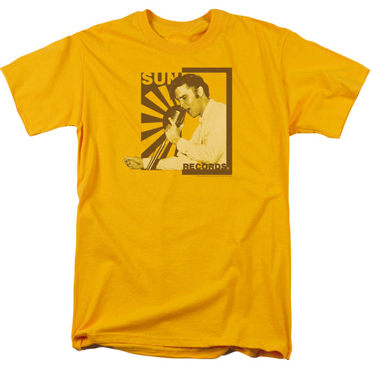 Sun Records™ Shirt - Officially Licensed - Elvis On The Mic - Unisex Adult Short Sleeve T-Shirt