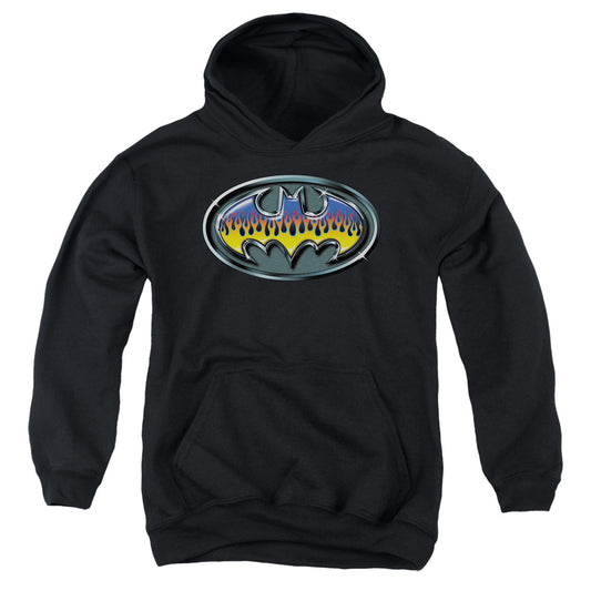 Batman - Hot Rod Shield Youth Pull Over Hoodie - Forces Of Mankind