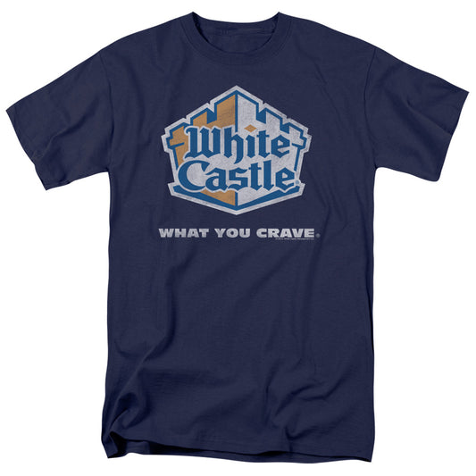 White Castle™ Shirt - Officially Licensed - Distressed Logo - Fast Food Restaurant - Adult Unisex Short Sleeve T-Shirt